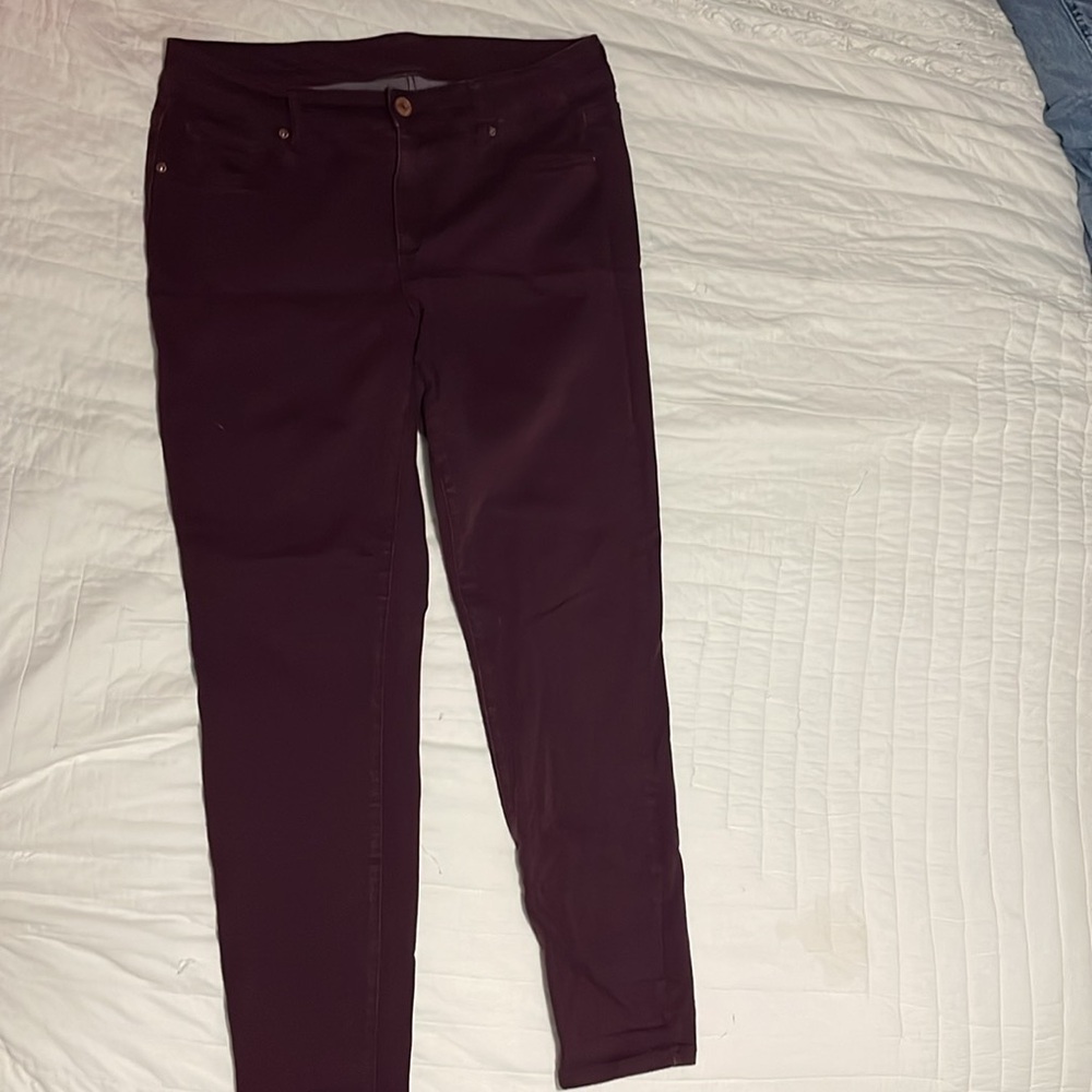 Maurice’s stretch aubergine jeans.  Size 16w regular length